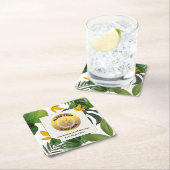 ビジネス会社ロゴプロモーションブランドのカスタム スクエアペーパーコースター (インサイチュ)