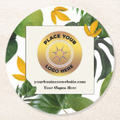 ビジネス会社ロゴプロモーションブランドのカスタム ラウンドペーパーコースター (正面)