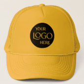 ビジネス会社ロゴ従業員プロモーションイエロー キャップ (正面)