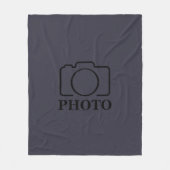 ビジネス会社独自のテンプレートをカスタム作成 フリースブランケット (正面)