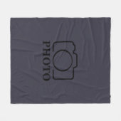 ビジネス会社独自のテンプレートをカスタム作成 フリースブランケット (正面(横))