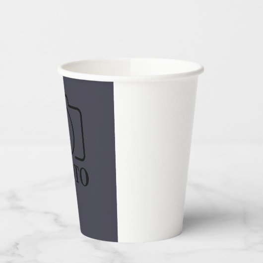 ビジネス会社独自のテンプレートをカスタム作成 紙コップ (左)