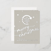 ビジネス会社YOUR LOGO Foilホリデーポストカード 箔シーズンポストカード (正面/裏面)