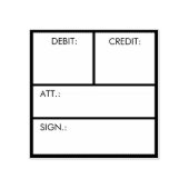 ビジネス会計借方貸方カスタム印紙 ラバースタンプ (インプリント)