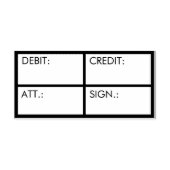 ビジネス会計借方貸方カスタム セルフインキングスタンプ (デザイン)