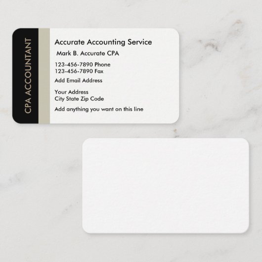 ビジネス会計士サービス 名刺 (正面/裏面)