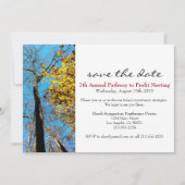 ビジネス会議企業のイベント招待状 セーブザデート (正面)