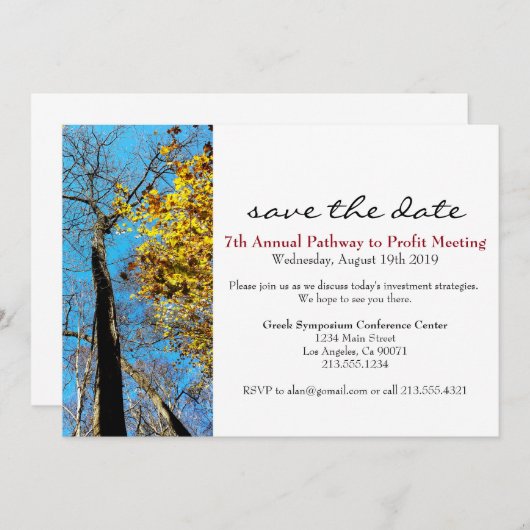 ビジネス会議企業のイベント招待状 セーブザデート