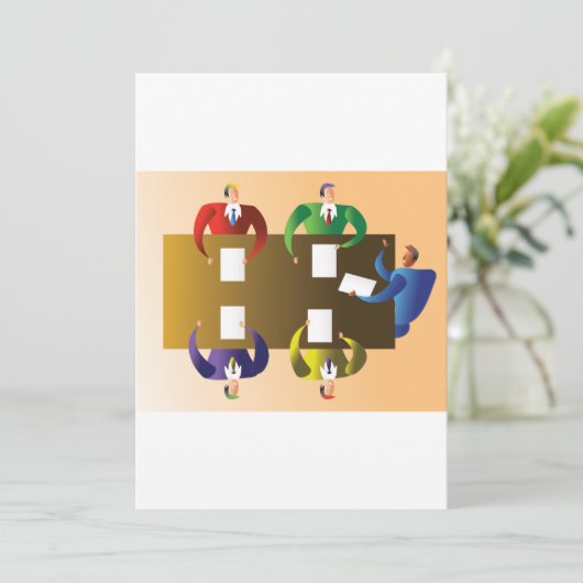 ビジネス会議 招待状 (スタンド正面)