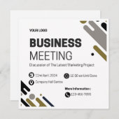 ビジネス会議 招待状 (正面/裏面)