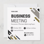 ビジネス会議 招待状 (正面)