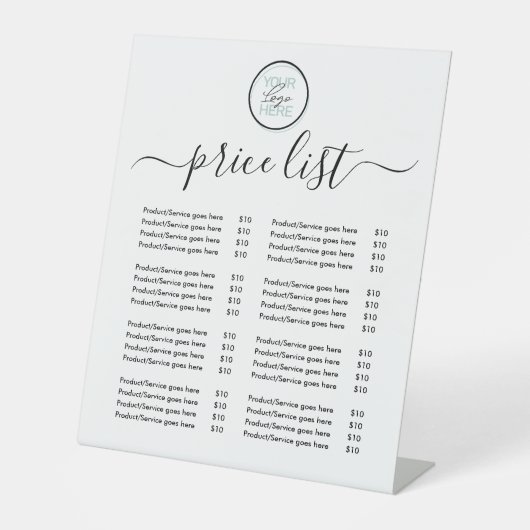 ビジネス価格表ロゴペデスタル記号 台座サイン (正面)