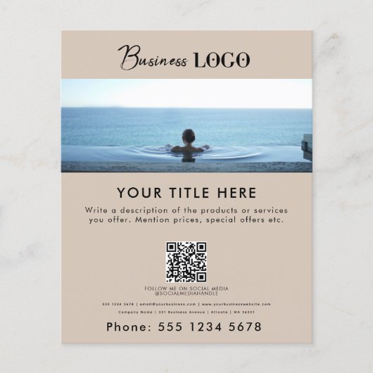 ビジネス促進美しいヘアスパメイクアップサロン チラシ (正面)