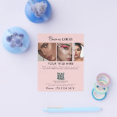 ビジネス促進美しいヘア爪、 ネイルメイクアップサロン チラシ (シングル)