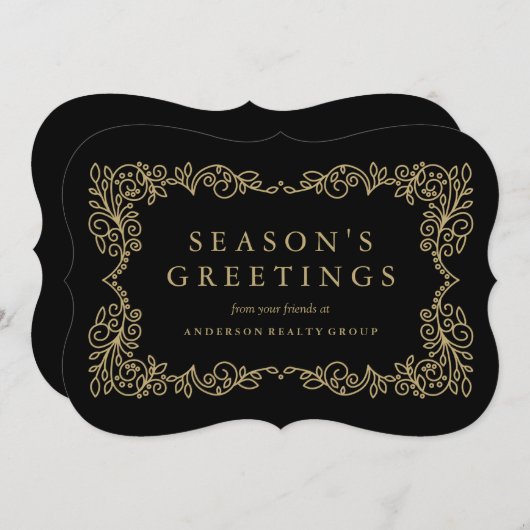 ビジネス優雅の企業のな休日 サンキューカード (正面/裏面)