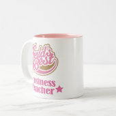 ビジネス先生のギフト(世界のベスト) ツートーンマグカップ (正面左)