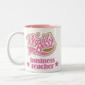 ビジネス先生のギフト(世界のベスト) ツートーンマグカップ (左)