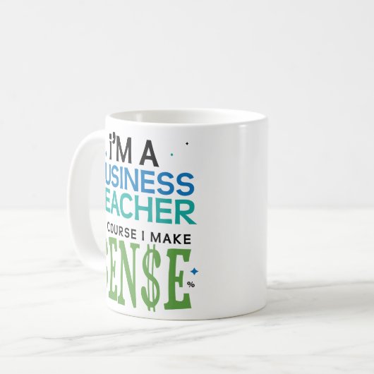 ビジネス先生は感覚におもしろいなコーヒー・マグのギフトをします コーヒーマグカップ (正面左)