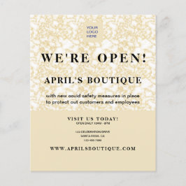 ビジネス再開金ゴールド大理石 チラシ