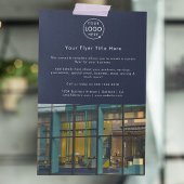 ビジネス写真フライヤー | ネイビーブルーのマーケティングフライヤー チラシ