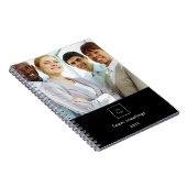 ビジネス写真ロゴ 黒 白 チーム ノートブック (右側)