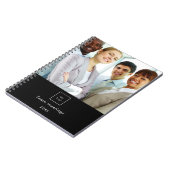 ビジネス写真ロゴ 黒 白 チーム ノートブック (左側)