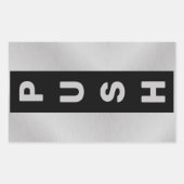 ビジネス出入口プッシュドア 長方形シール (正面)