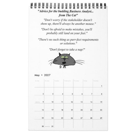 ビジネス分析者-カレンダー カレンダー (5月 2027)