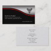 ビジネス分析者-フェニックスの赤いswoosh、金ゴールド一見 名刺 (正面/裏面)