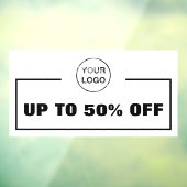 ビジネス割引とビジネスロゴ ウィンドウサイン (シート3)