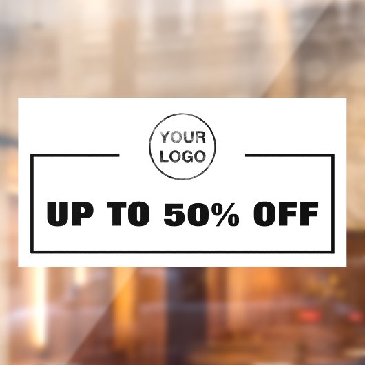 ビジネス割引とビジネスロゴ ウィンドウサイン (シート2)