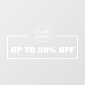 ビジネス割引とロゴ ウィンドウサイン (シート)