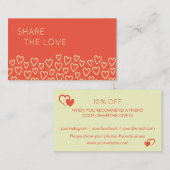 ビジネス割引バレンタインハート 名刺 (正面/裏面)