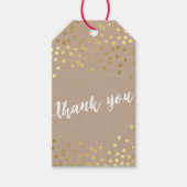 ビジネス包装ラベル金ゴールド紙吹雪スポットクラフト ギフトタグ (正面)