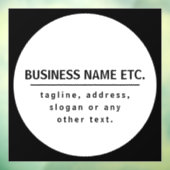 ビジネス名とスローガン/その他のテキスト | 白黒 ウィンドウサイン (シート3)