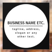 ビジネス名とスローガン/その他のテキスト | 白黒 ウィンドウサイン (シート2)