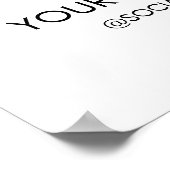 ビジネス名とソーシャルメディアハンドルを使用した販売サイン ポスター (角)