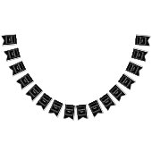 ビジネス名とロゴのブラックアゲハチョウ バンティングフラッグ (全)