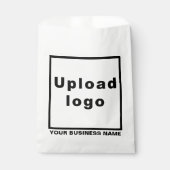 ビジネス名とロゴのホワイトロゴ紙バッグ フェイバーバッグ (正面)