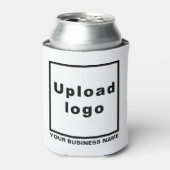 ビジネス名とロゴをホワイトクーラーボックス 缶クーラー (缶正面)