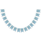 ビジネス名とロゴを淡い青でアゲハチョウ バンティングフラッグ (全)