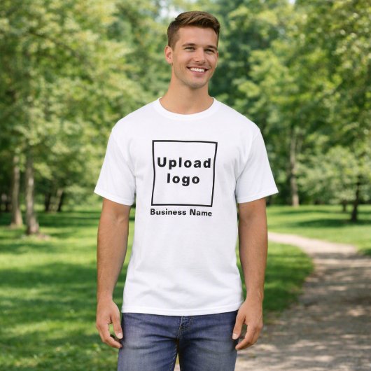 ビジネス名とロゴ | ホワイト メンズTシャツ Tシャツ