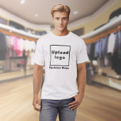 ビジネス名とロゴ | ホワイト メンズTシャツ Tシャツ