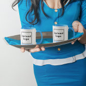 ビジネス名とロゴ（ライトブルーのコンボマグカップ） マグカップ