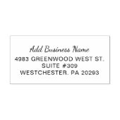 ビジネス名と差出人住所スクリプト ラバースタンプ (インプリント)