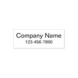 ビジネス名と電話番号のテキスト テンプレート セルフインキングスタンプ