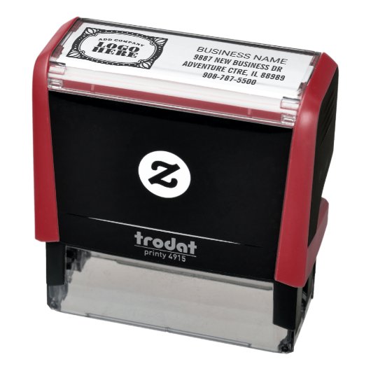 ビジネス名のアドレスとロゴの追加カスタム方法 セルフインキングスタンプ (商品)