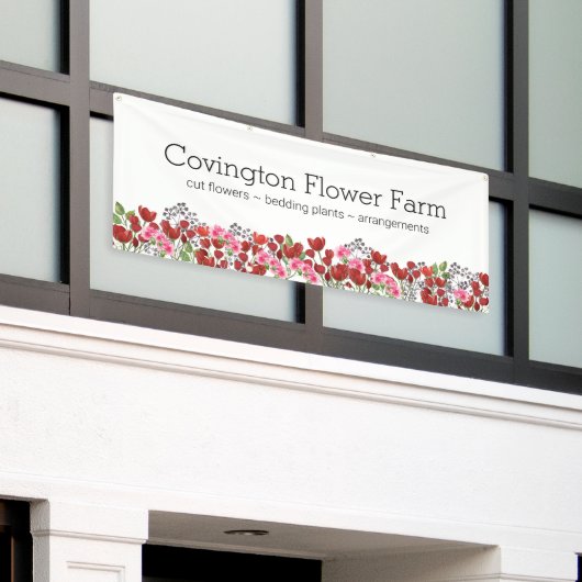 ビジネス名の追加|フカスタムラワーファーム 横断幕 (ビルの外側)