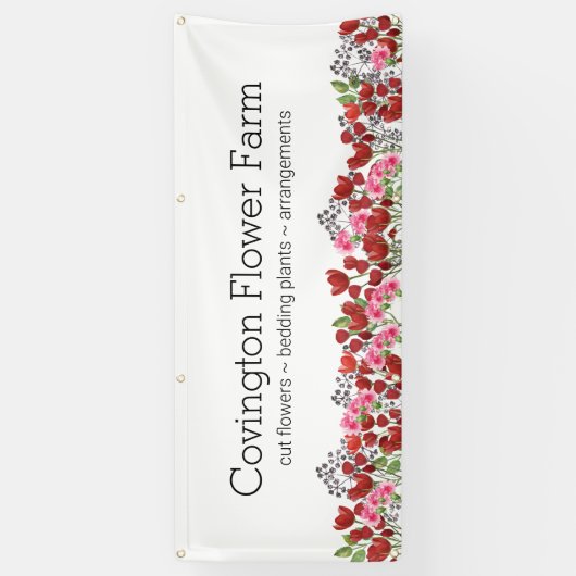 ビジネス名の追加|フカスタムラワーファーム 横断幕 (縦)