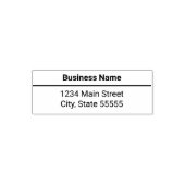 ビジネス名はっきりした横線差出人住所 セルフインキングスタンプ (デザイン)